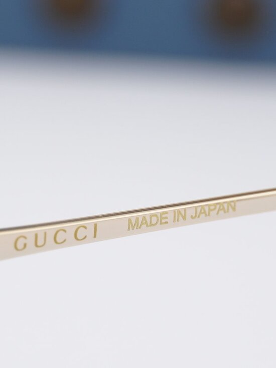 Gucci GG0646S 001 Square Sunglasses - Gold / Grey main image 4